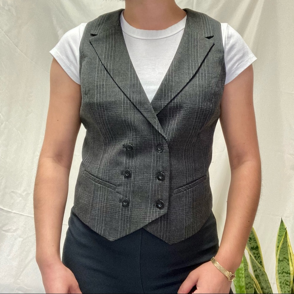 🥀Plaid Double Breasted Waistcoat🥀